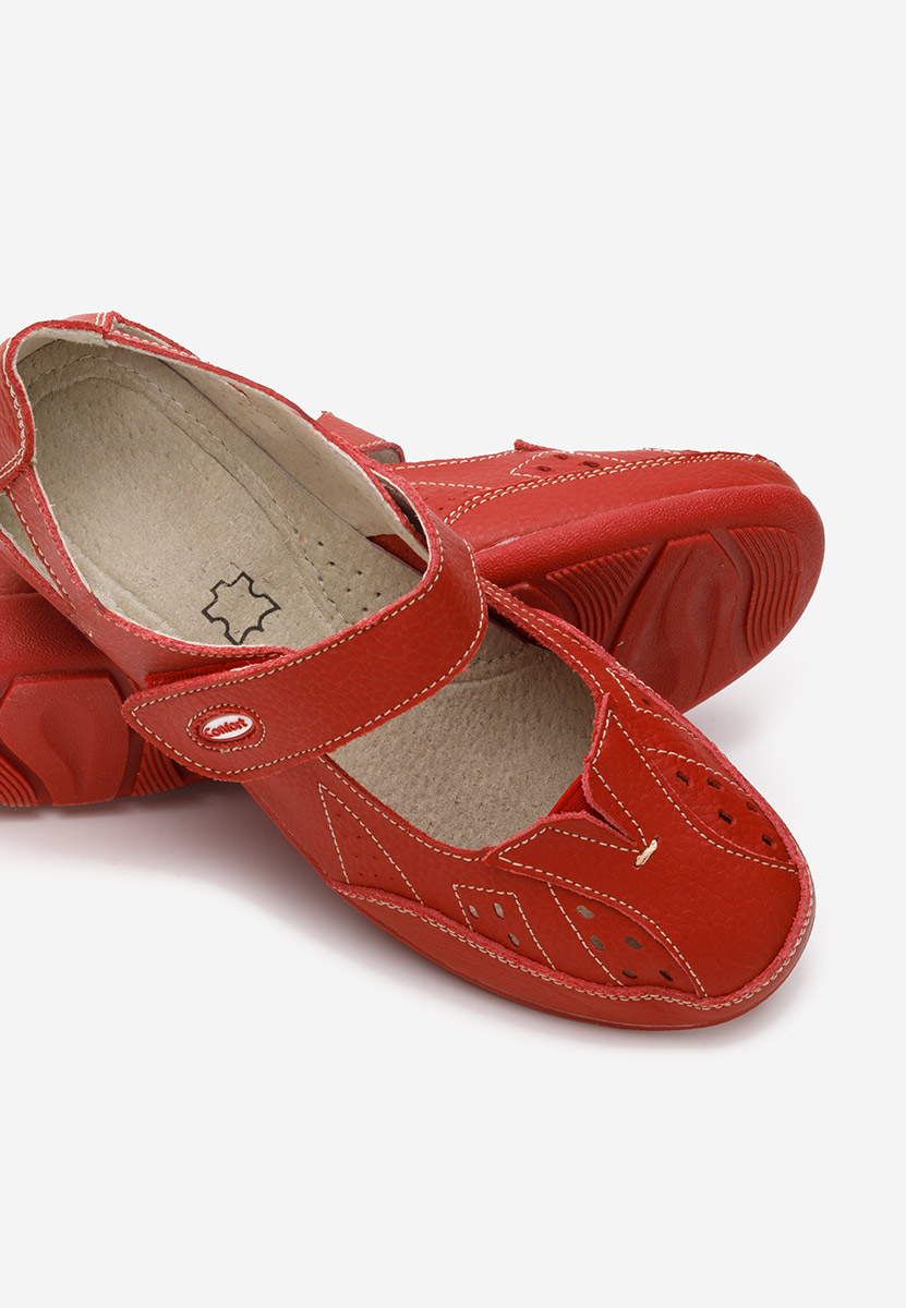 Ballerine pelle rosso Milsa