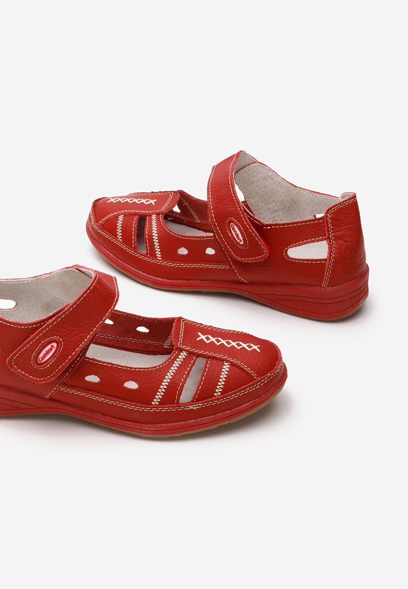 Ballerine cuoio rosso Deby