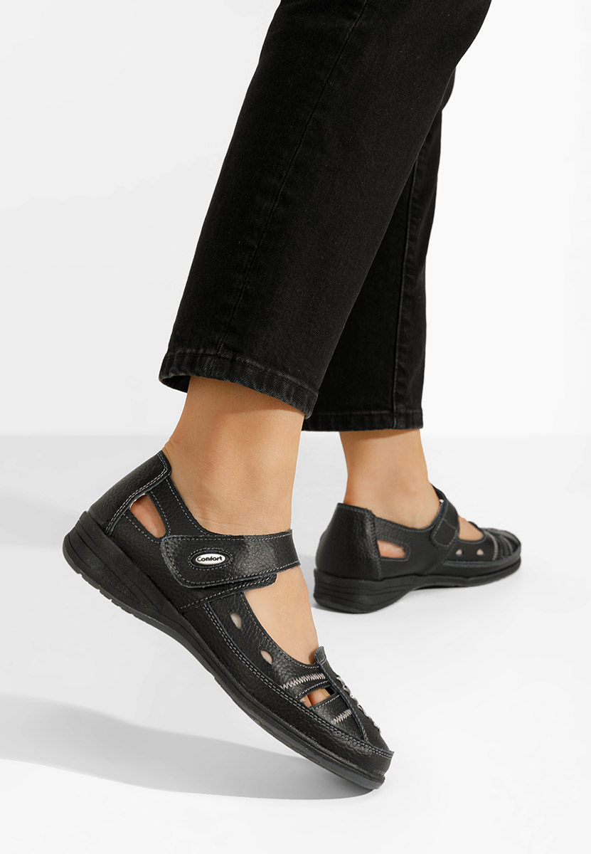 Ballerine pelle naturala Deby nero