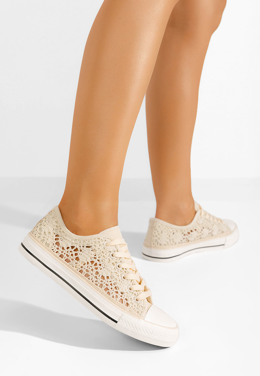 Scarpe da ginnastica donna Genevive beige