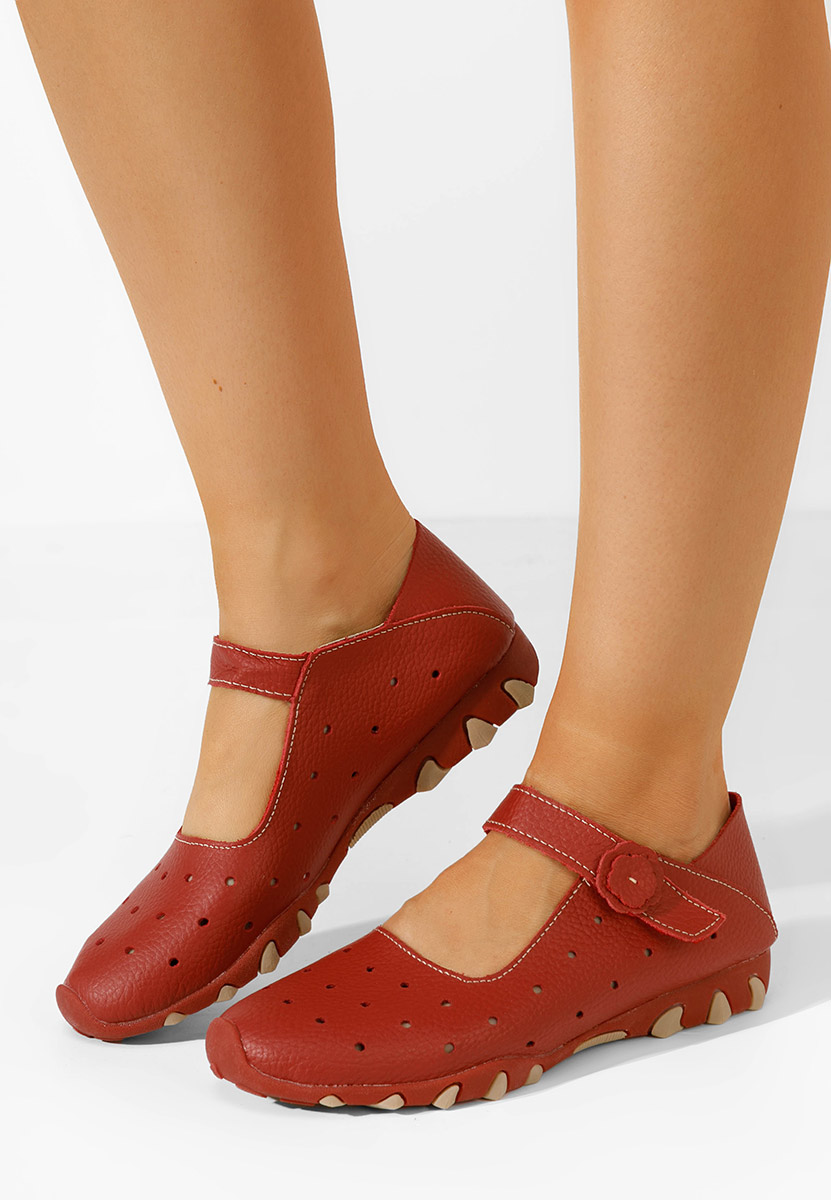 Ballerine cuoio Flary rosso