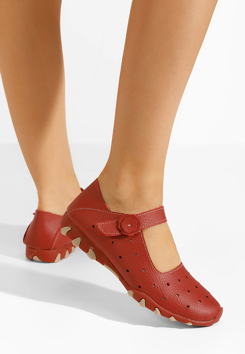 Ballerine cuoio Flary rosso