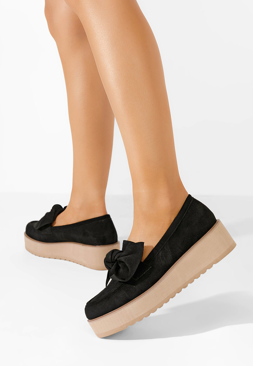 Mocassini donna platform Leondra V5 nero