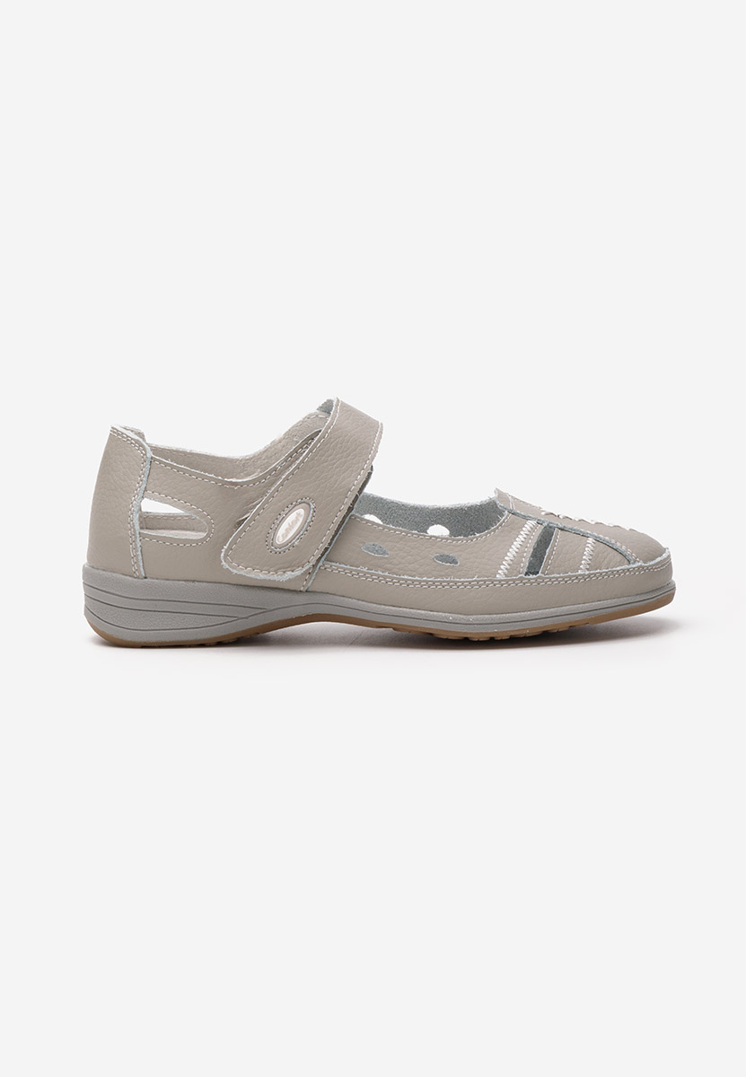 Ballerine pelle naturala Deby grigio