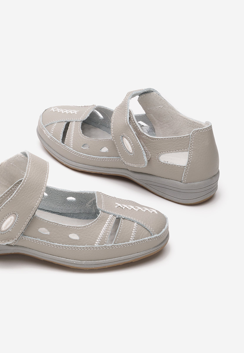 Ballerine pelle naturala Deby grigio
