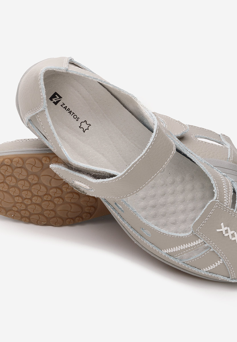 Ballerine pelle naturala Deby grigio