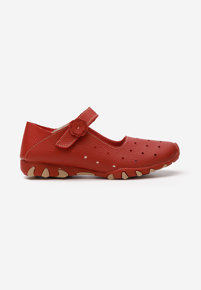 Ballerine cuoio Flary rosso