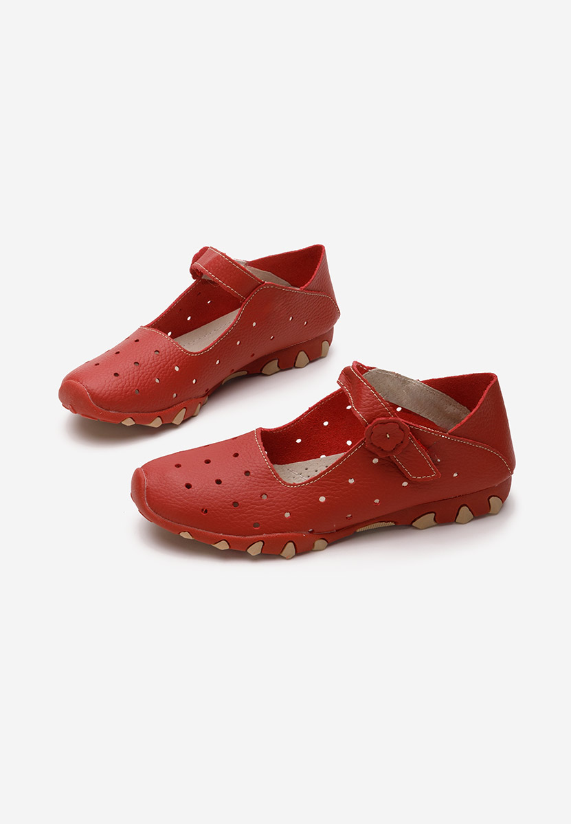 Ballerine cuoio Flary rosso