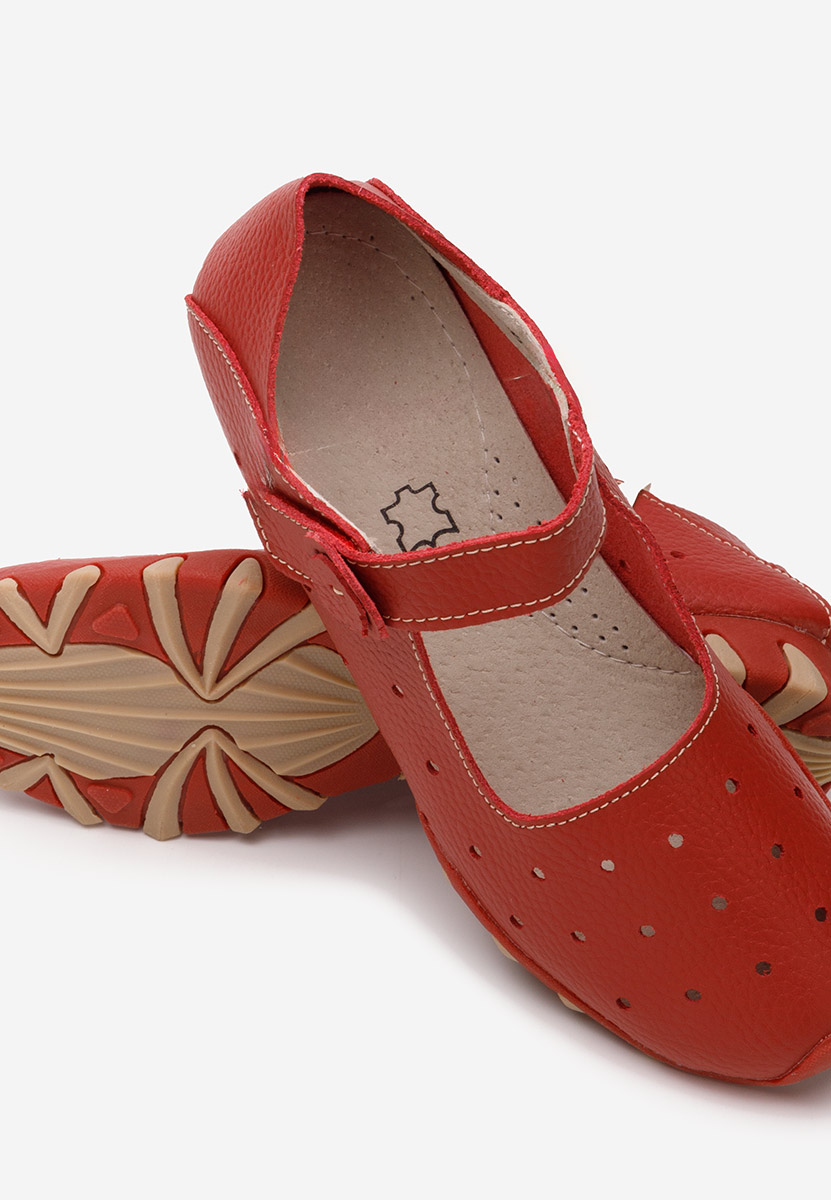 Ballerine cuoio Flary rosso