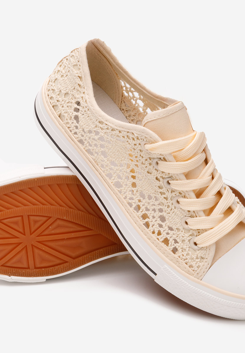 Scarpe da ginnastica donna Genevive beige