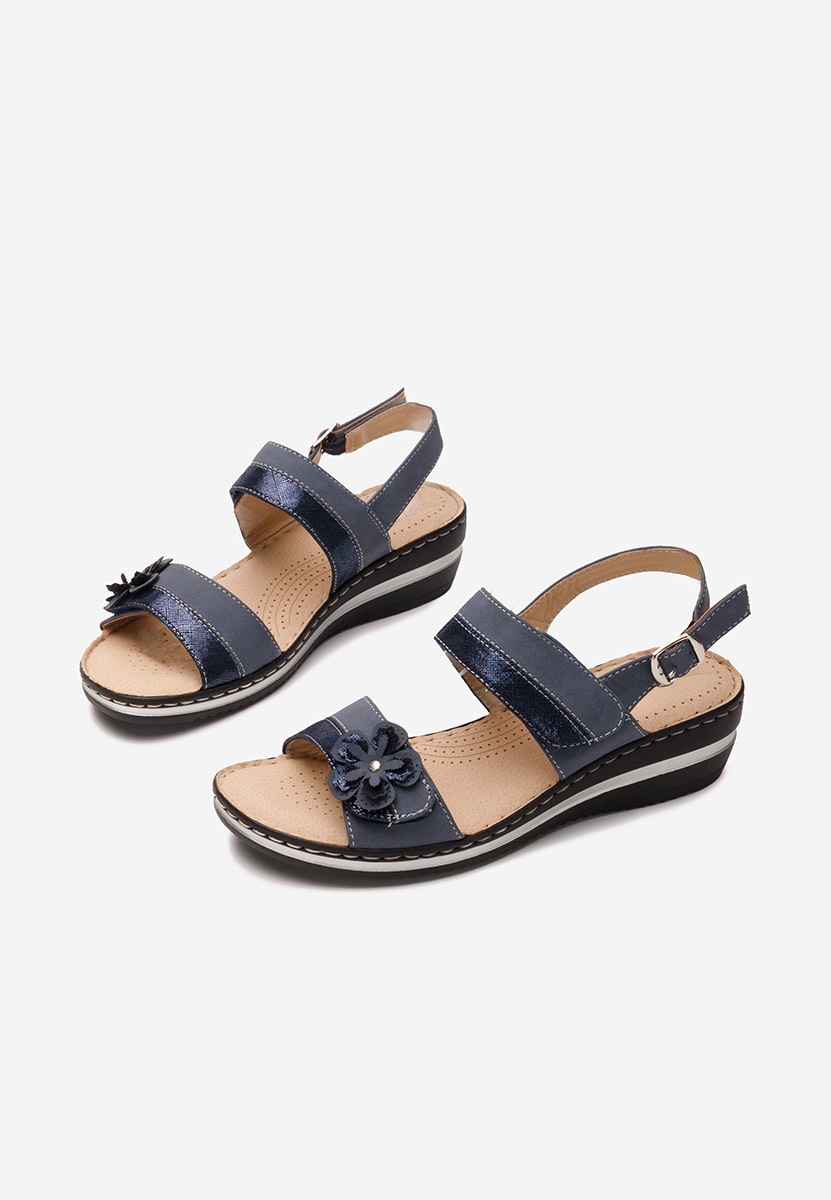 Sandali con suola ortopedica Perira blu