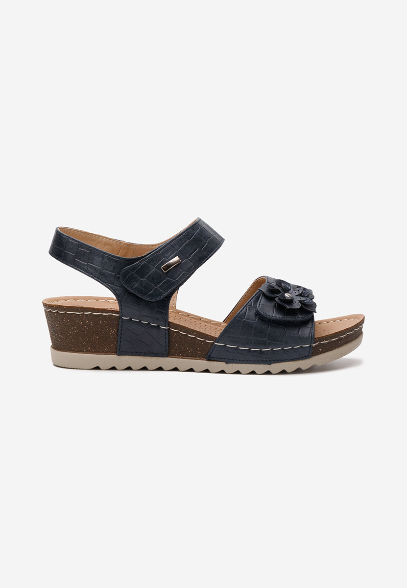 Sandali con zeppa Eliasea blu scuro