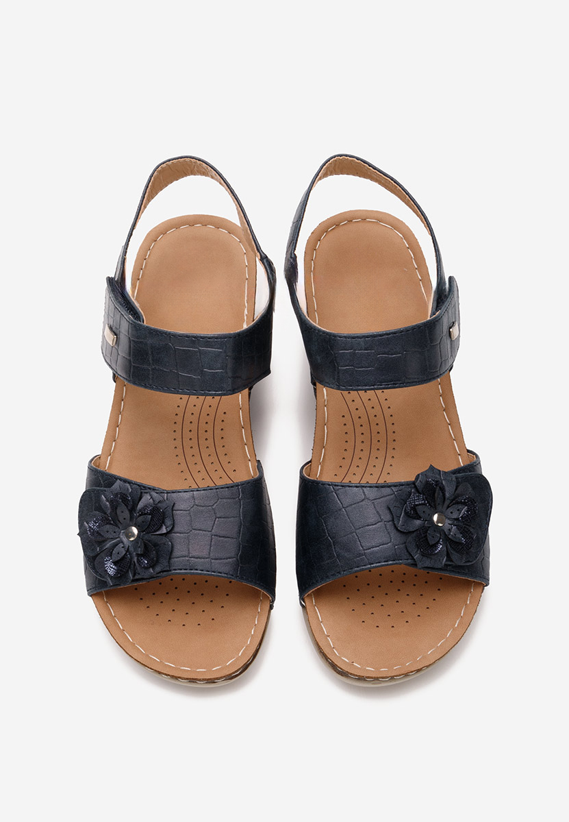 Sandali con zeppa Eliasea blu scuro