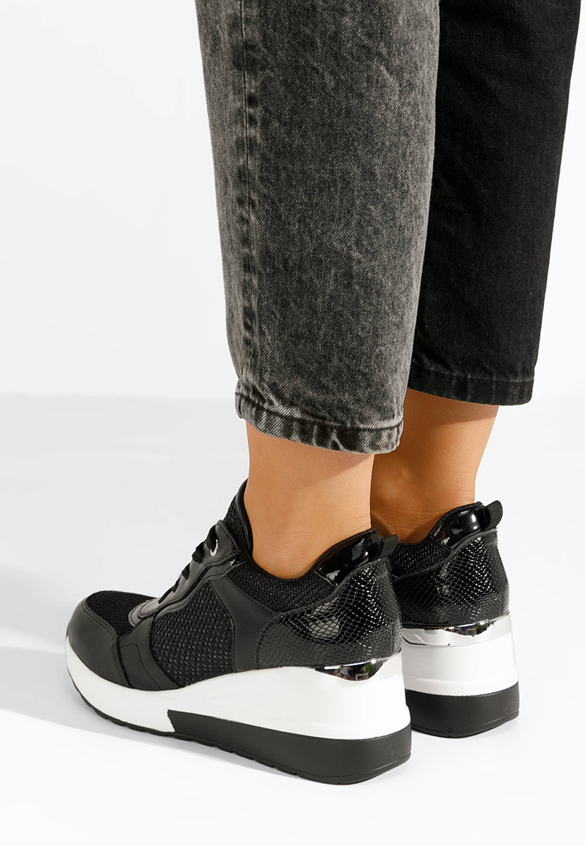 Sneakers con zeppa nero Arilova