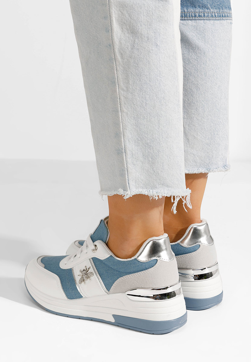 Sneakers con zeppa Gisela azzurro