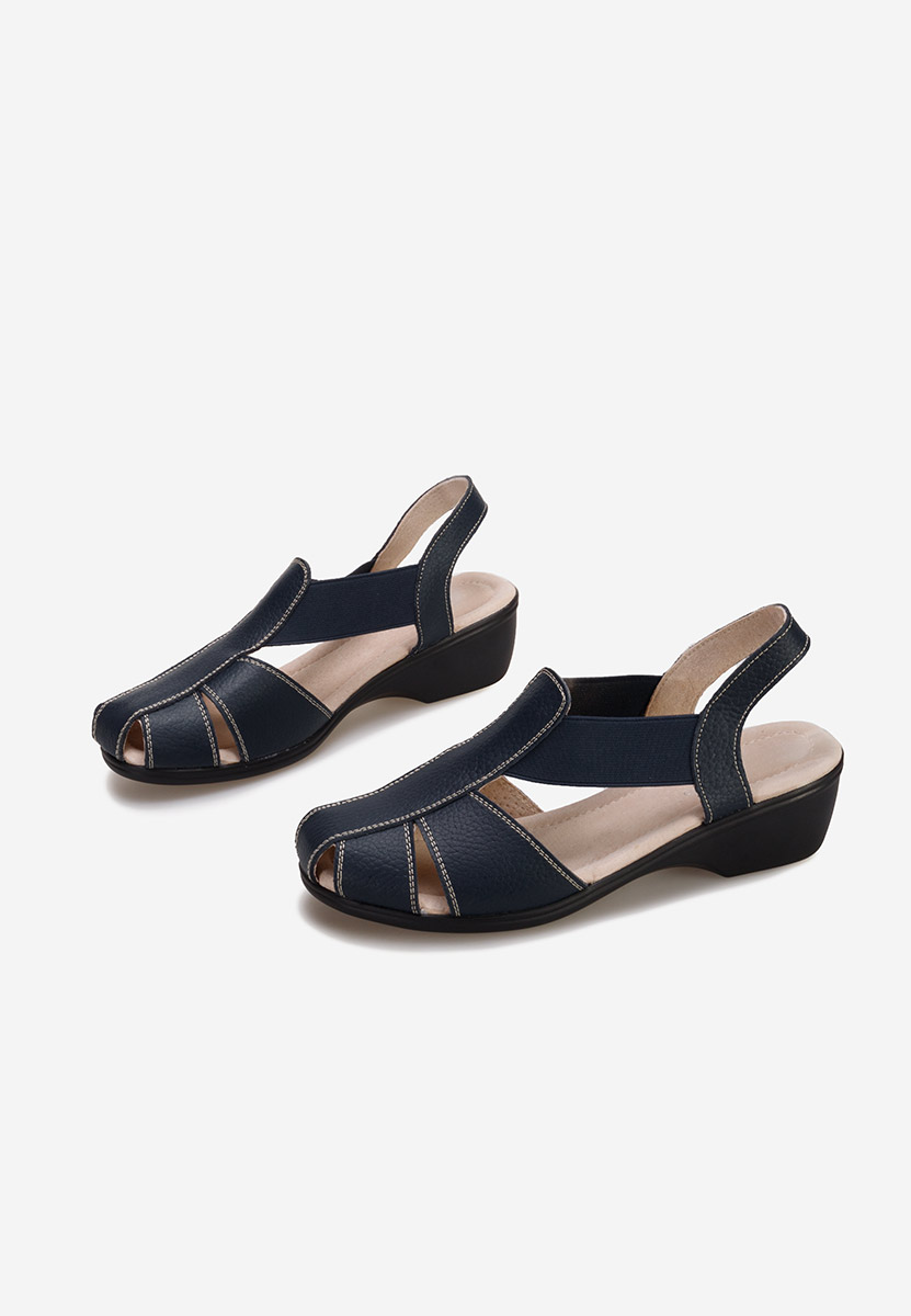 Sandali tacco basso Melona V4 blu scuro