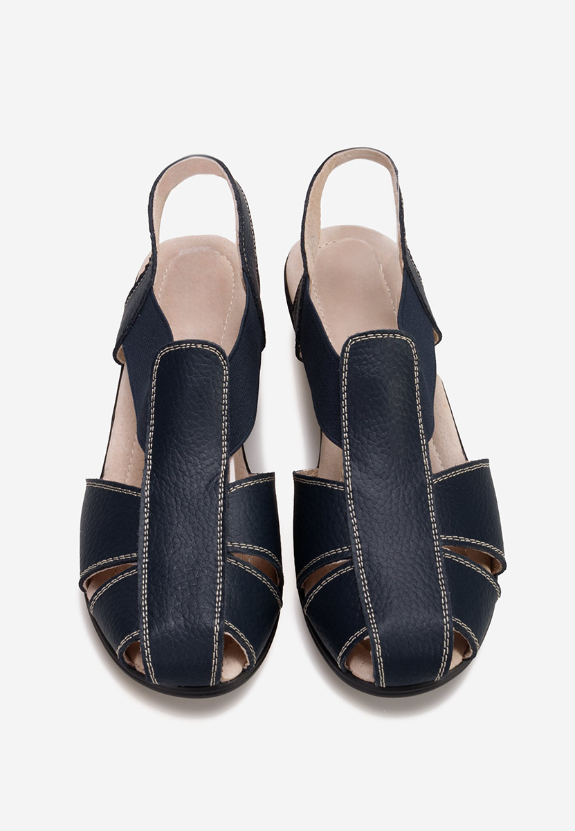 Sandali tacco basso Melona V4 blu scuro