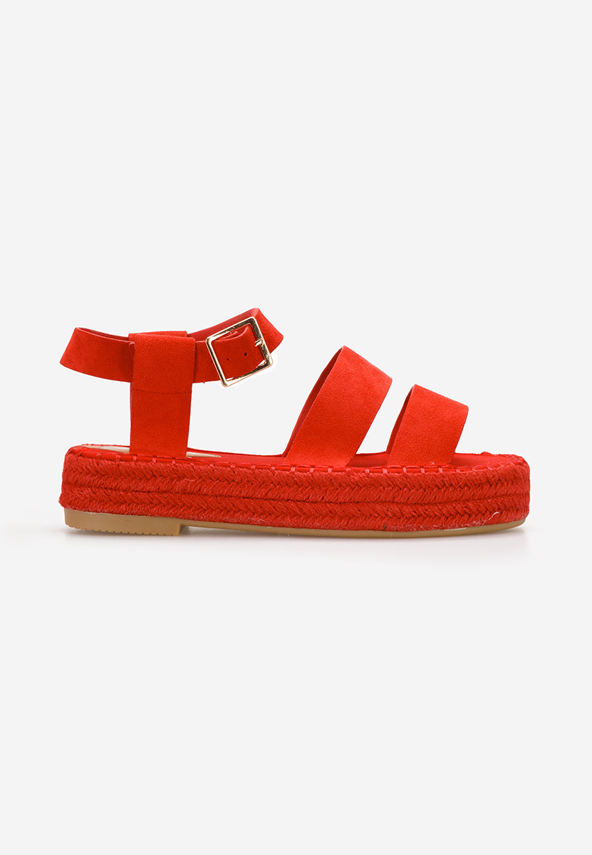 Espadrillas zeppa rosso Coraline