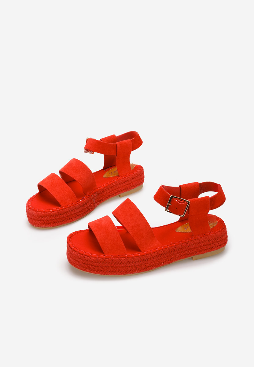 Espadrillas zeppa rosso Coraline