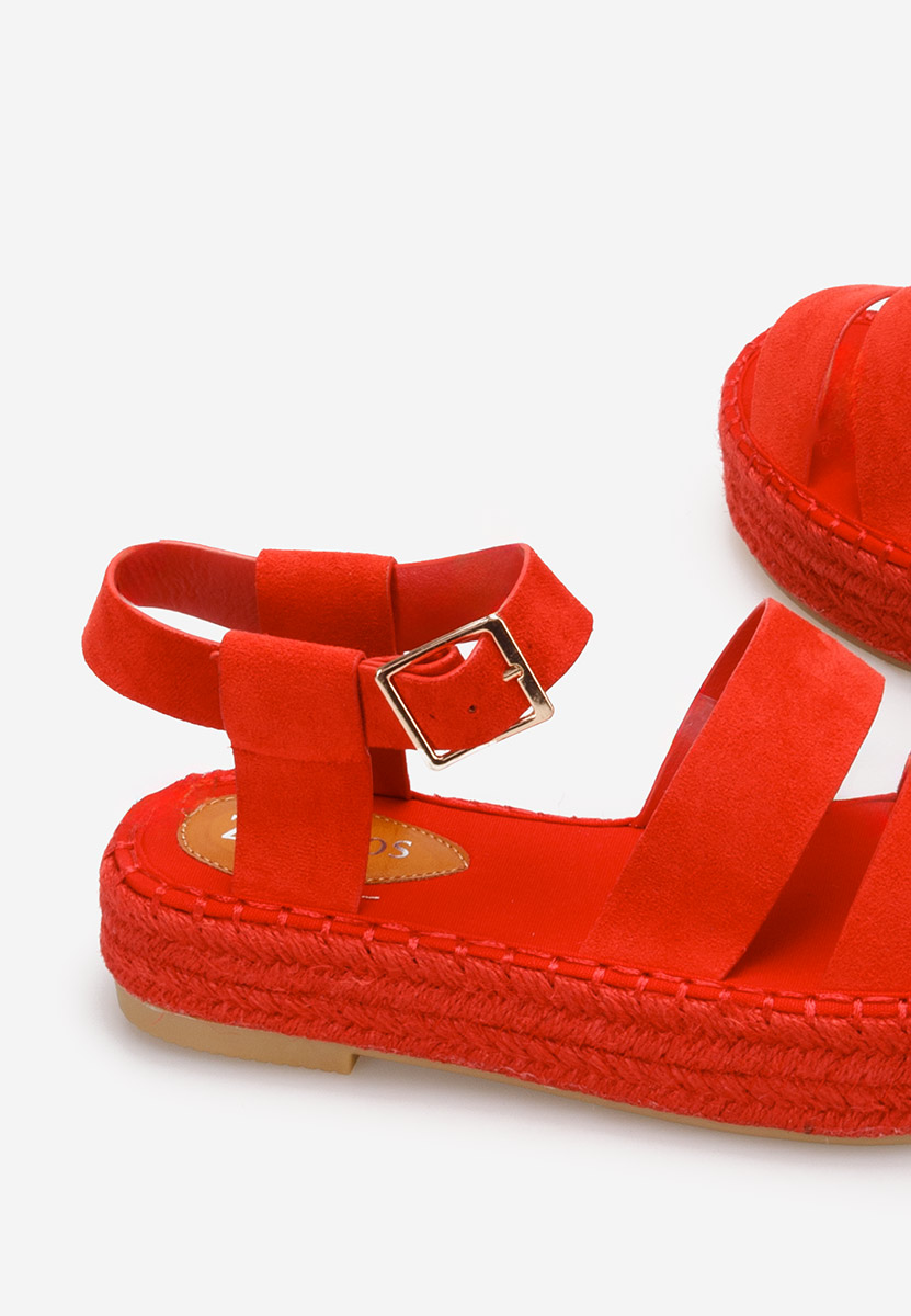 Espadrillas zeppa rosso Coraline