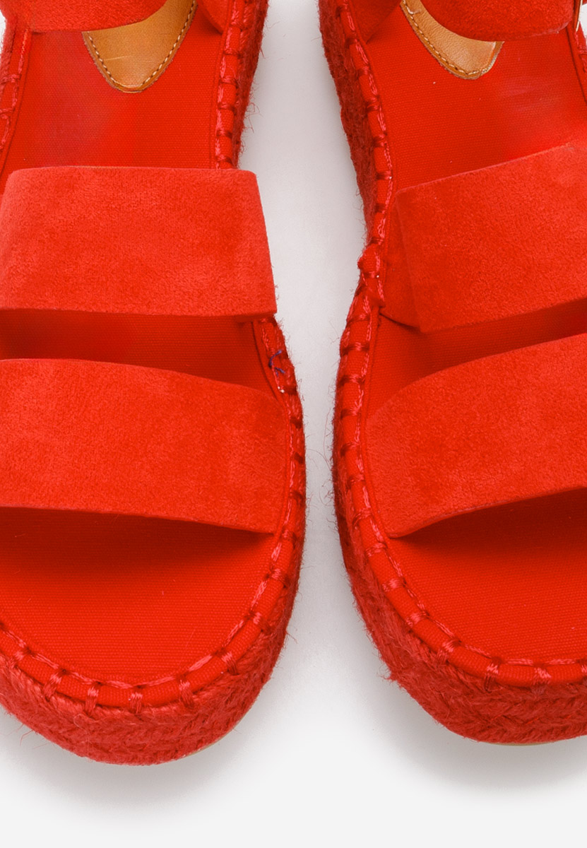 Espadrillas zeppa rosso Coraline