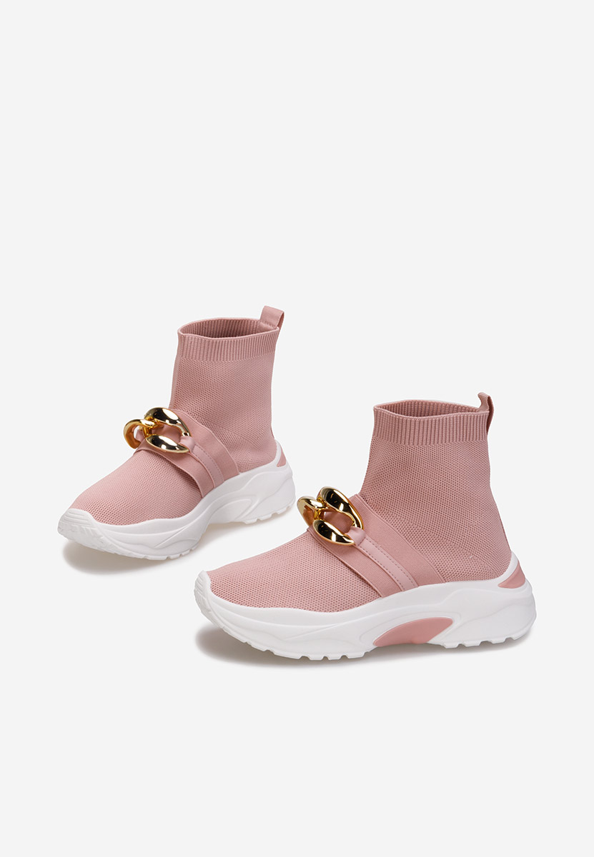 Sneakers donna alte tipo calzino Alone rosa