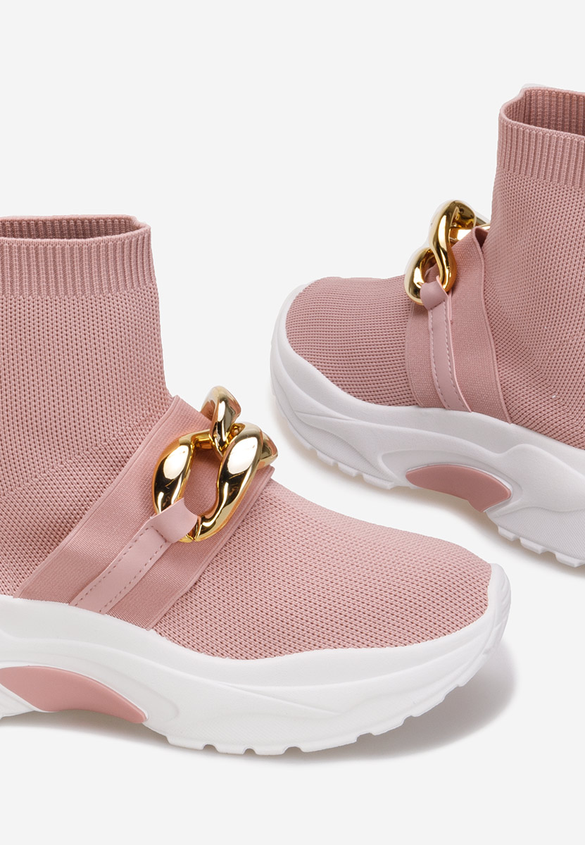 Sneakers donna alte tipo calzino Alone rosa