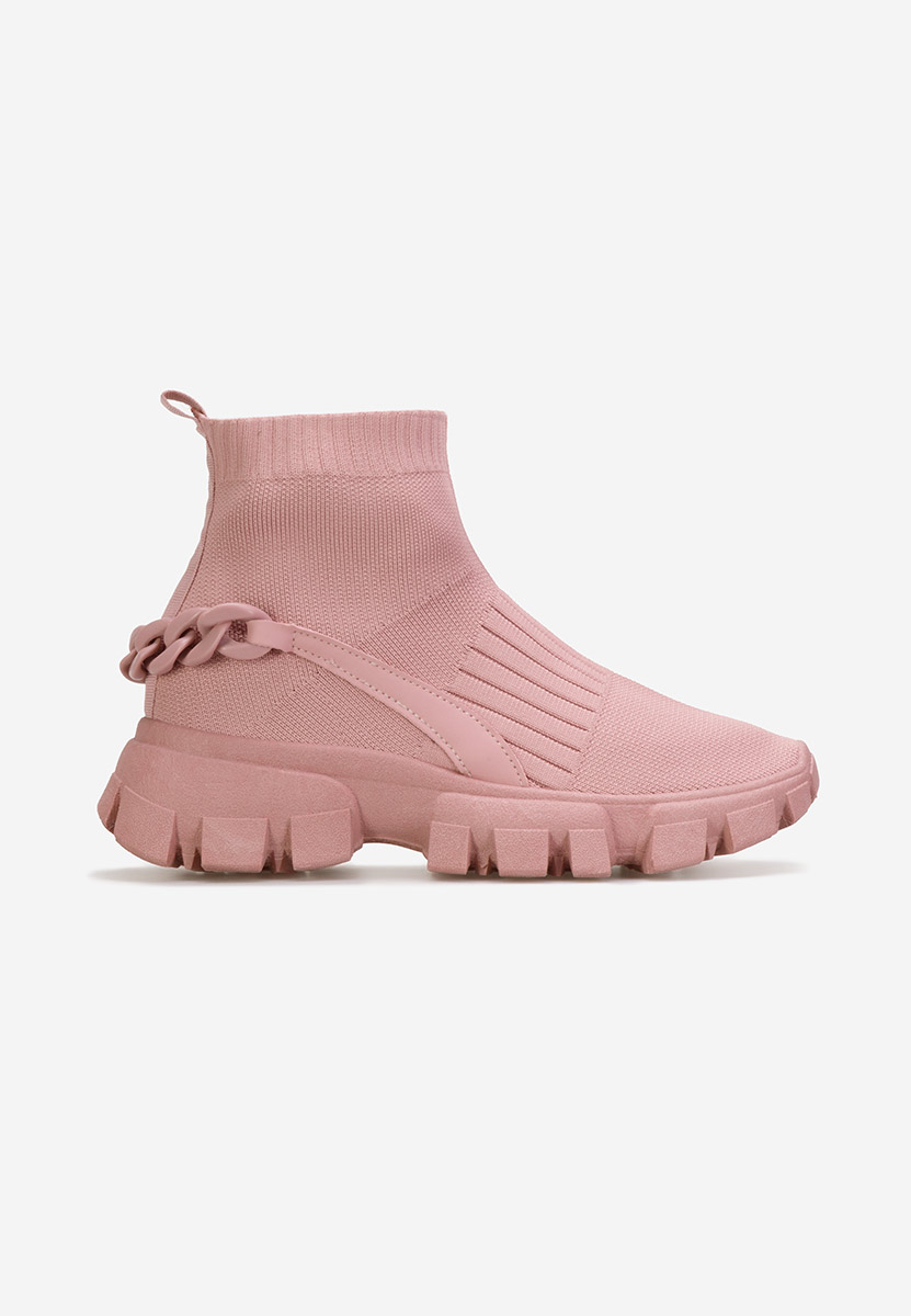 Sneakers donna alte tipo calzino rosa Milo