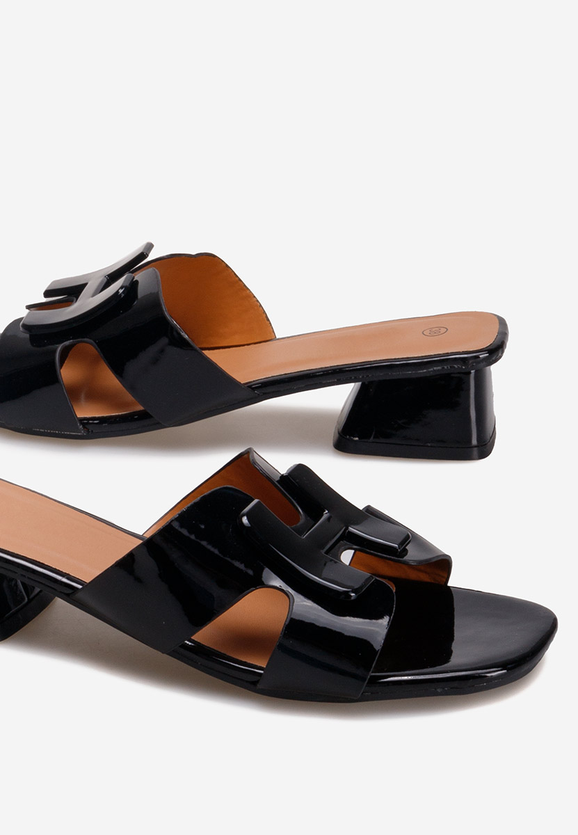 Ciabatte con tacco Loreleia Nero
