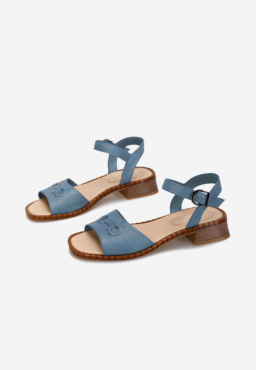 Sandali cuoio Yolanda blu