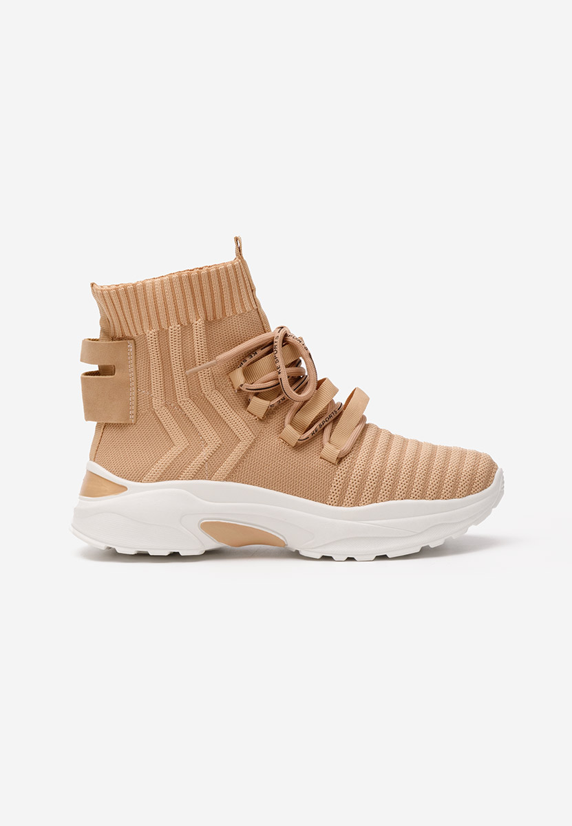 Sneakers donna alte cachi Karrie