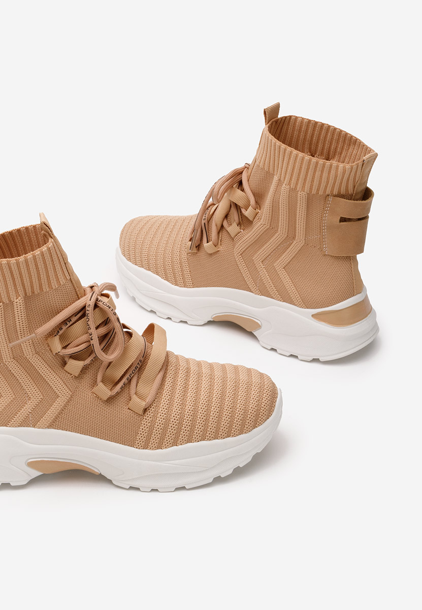 Sneakers donna alte cachi Karrie