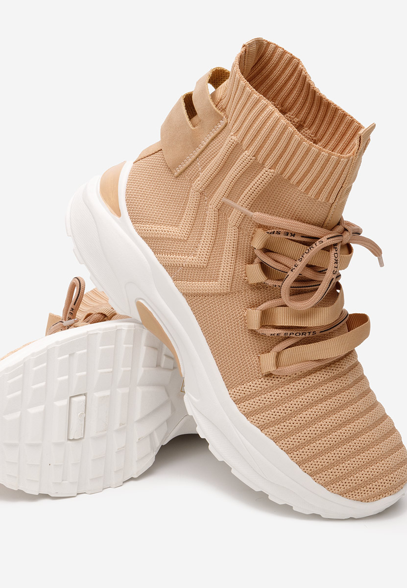 Sneakers donna alte cachi Karrie