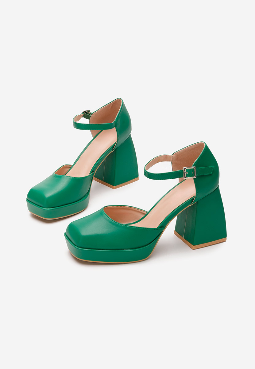 Décolleté tacco largo Monsa verdi