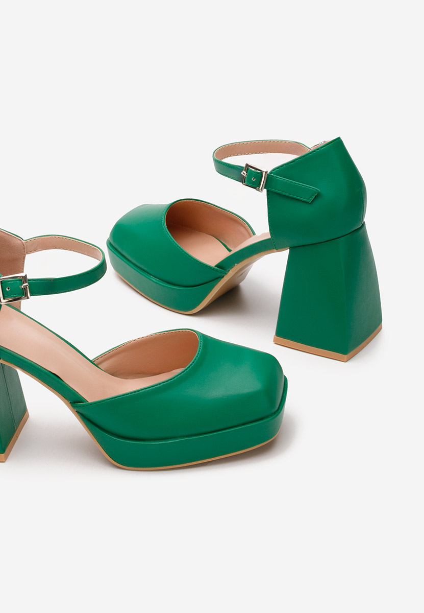 Décolleté tacco largo Monsa verdi