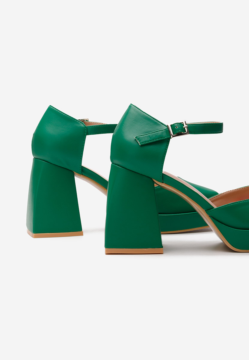 Décolleté tacco largo Monsa verdi