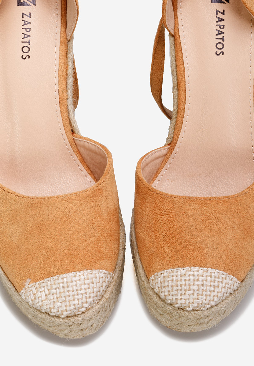 Sandali con zeppa Saniza Camel