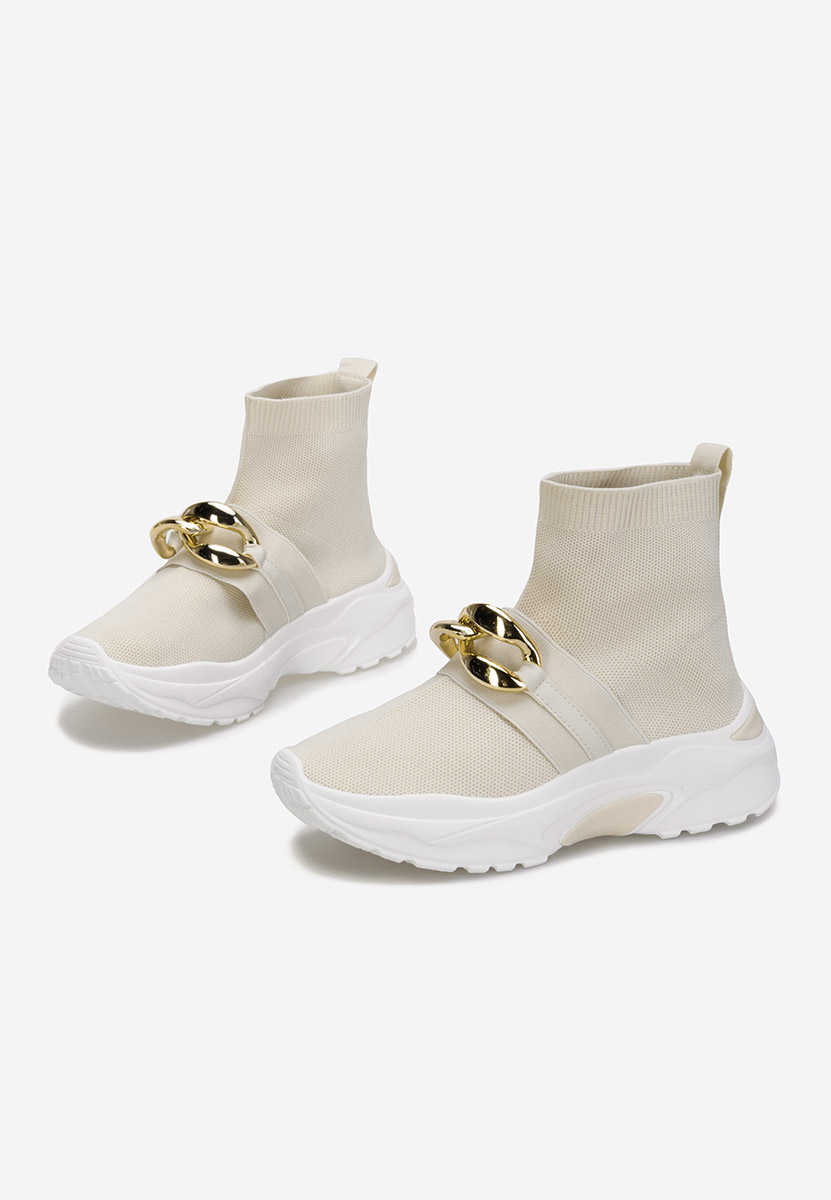 Sneakers donna alte tipo calzino Alone beige