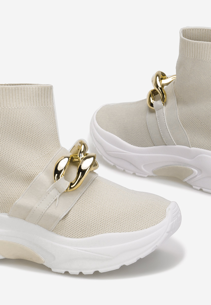 Sneakers donna alte tipo calzino Alone beige
