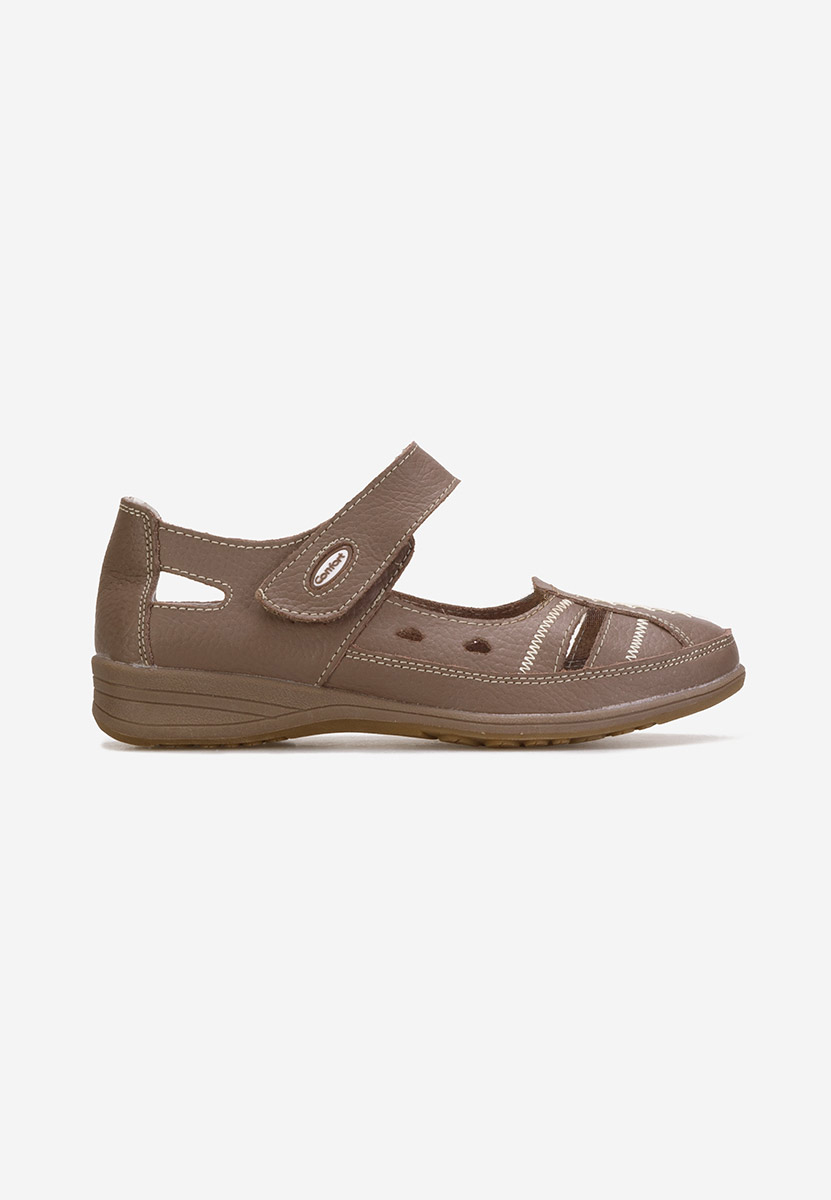 Ballerine cuoio Deby cachi