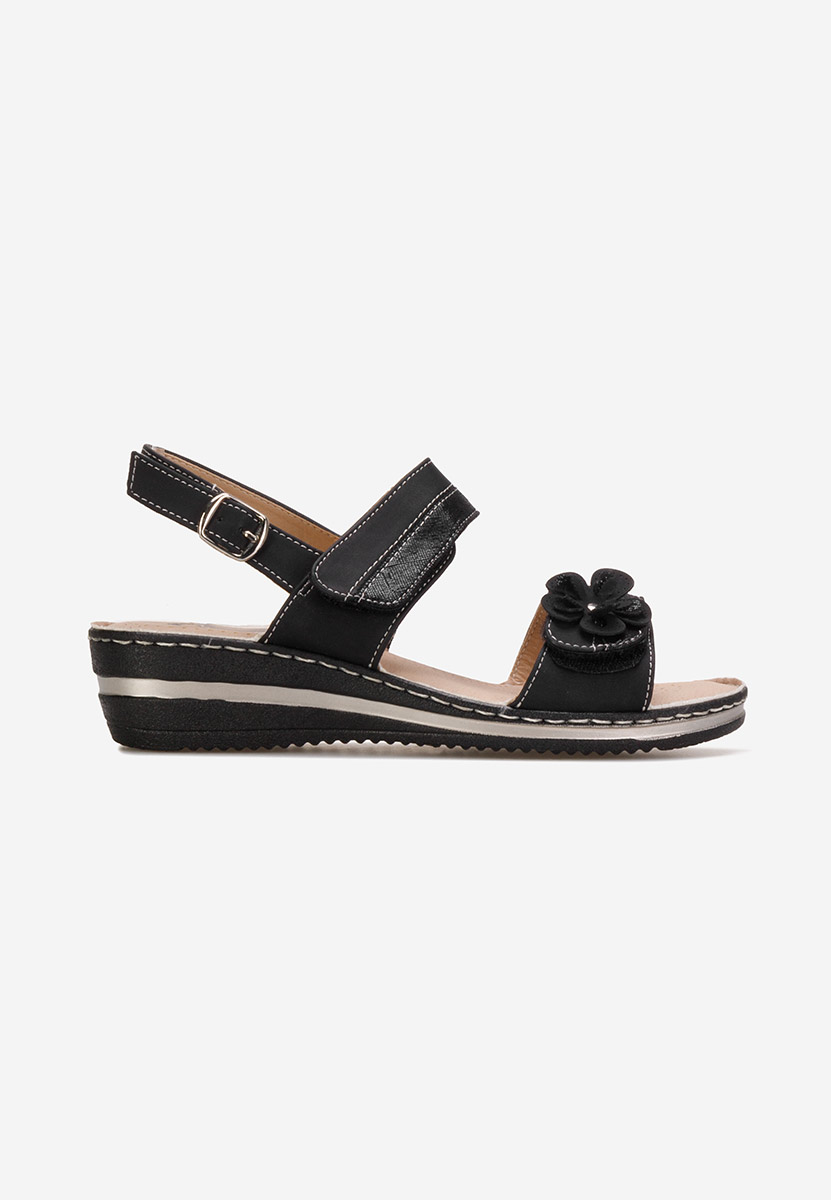 Sandali con zeppa Perira Nero