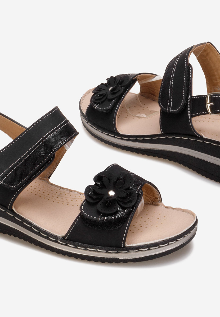 Sandali con zeppa Perira Nero