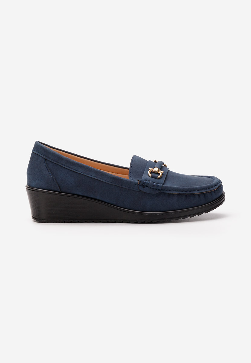 Mocassini donna platform Silanka blu marine