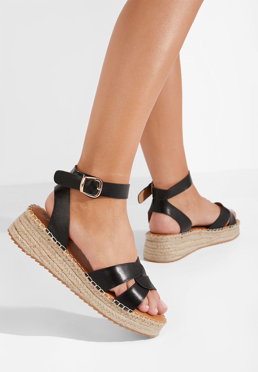 Sandali con zeppa Avelena nero