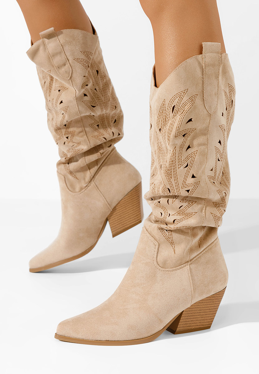 Stivali cowboy donna Indaia V2 beige