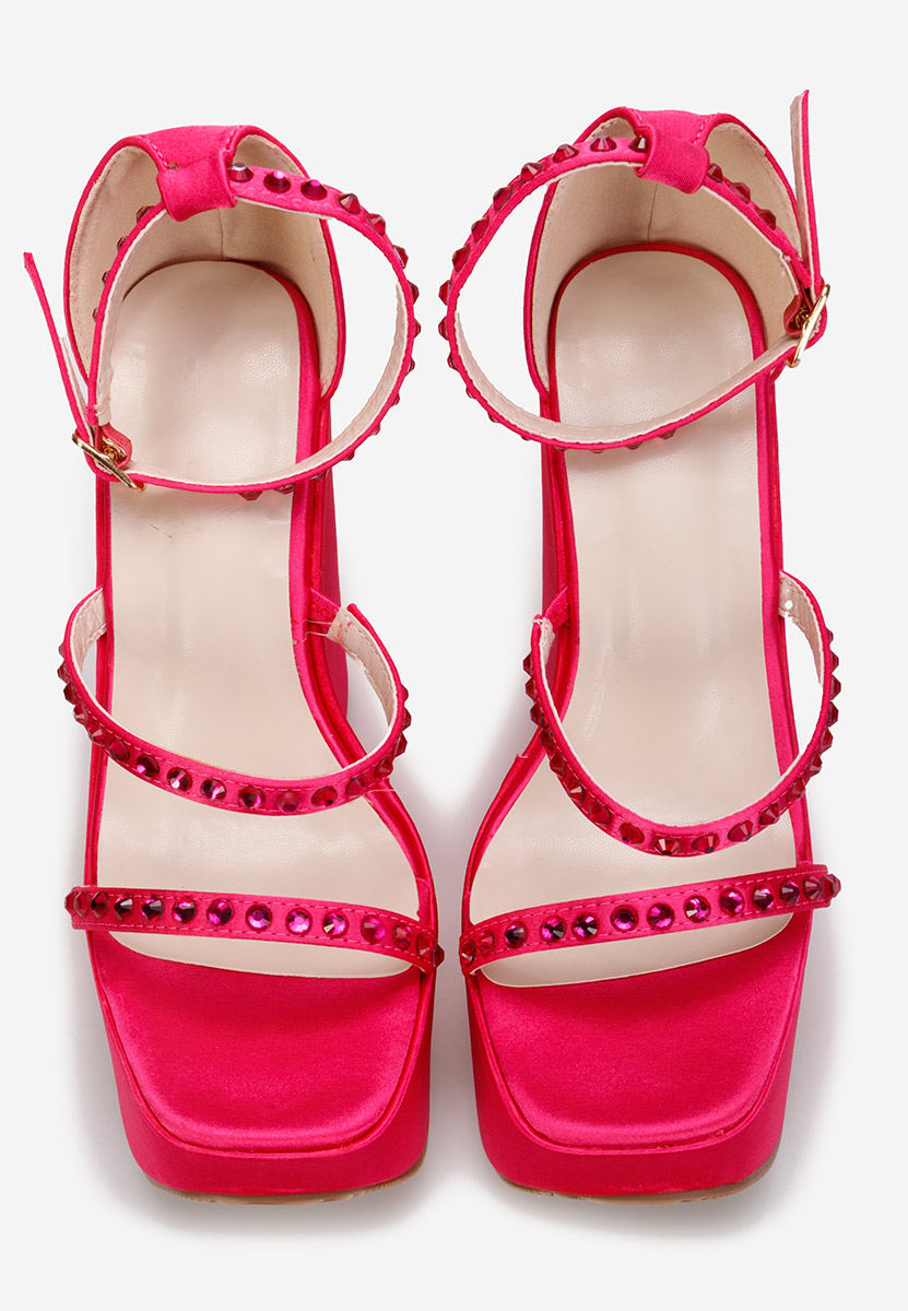 Sandali con zeppa Silvana Fucsia