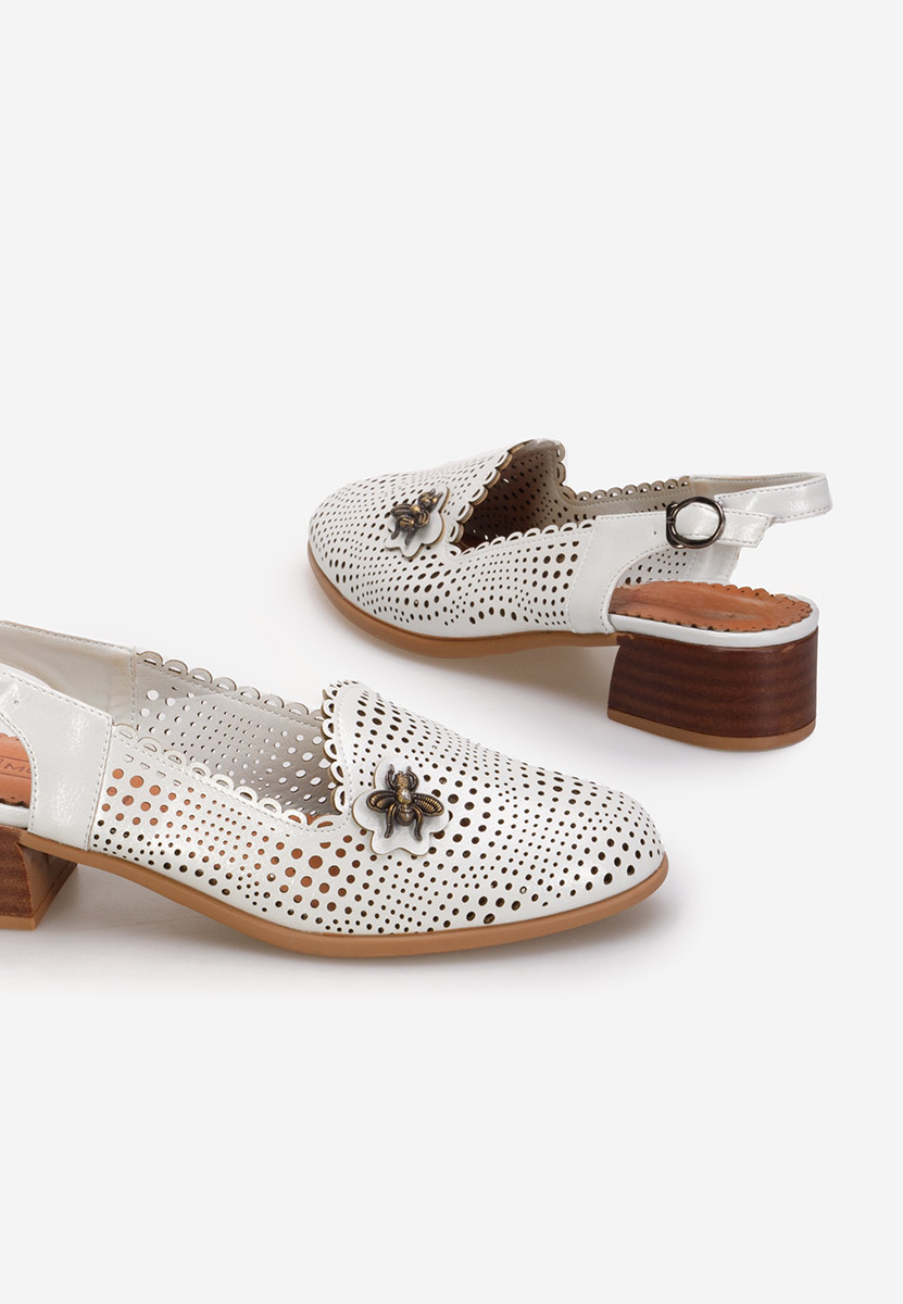 Décolleté tacco basso Catrivana Bianchi