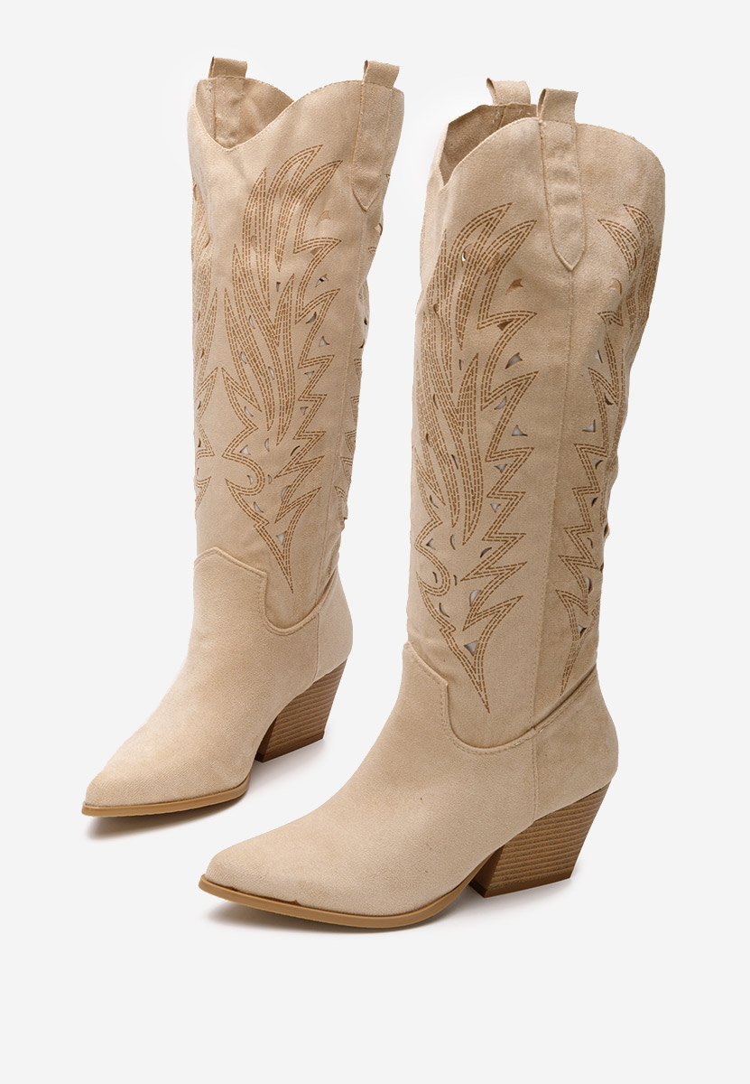 Stivali cowboy donna Indaia V2 beige