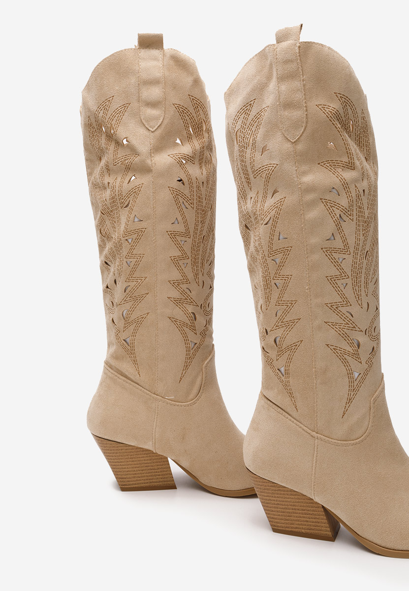 Stivali cowboy donna Indaia V2 beige