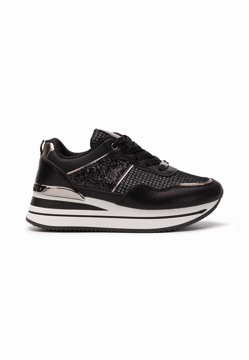 Sneakers con zeppa Hanifa nero